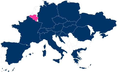 Actief in 16 landen-Actif dans 16 pays